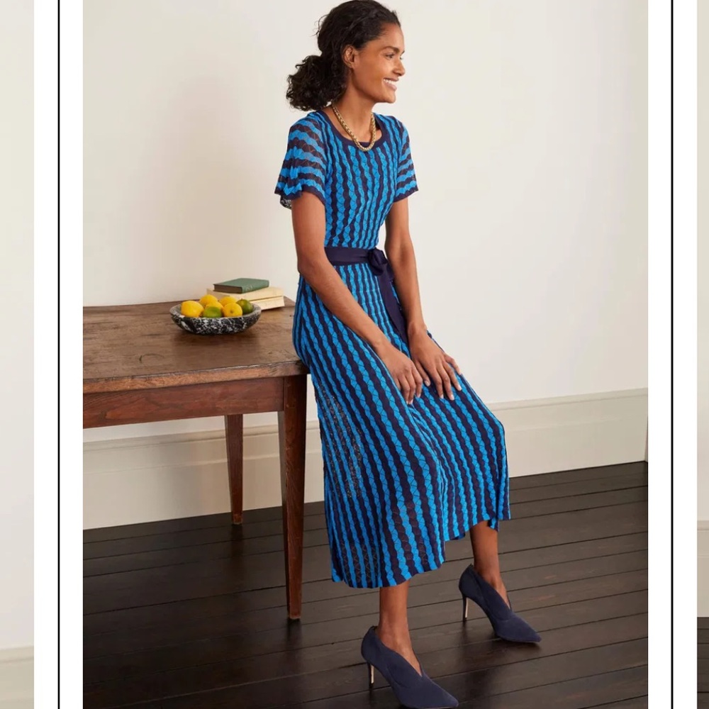 BODEN Rowan Pointelle Knitted Dress